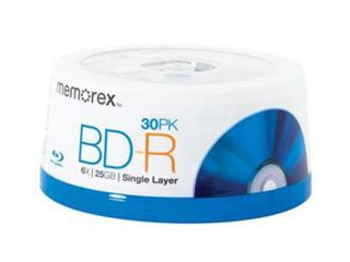 memorex 25GB 6X BD R 30 Packs Spindle Blu ray Recordable Media Model 