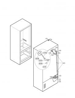 Model # LFX25960SB Lg Bottom mount refrigerator   Freezer parts (16 