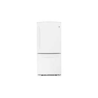 Shop GE 20.3 cu ft Bottom Freezer Refrigerator (White) ENERGY STAR at 