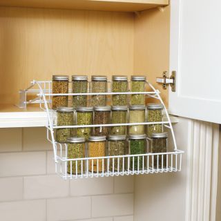 Shop Rubbermaid White Cabinet Mount Pull Down Spice Rack at Lowes