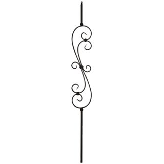 Shop Creative Stair Parts 44 in Powder Coated Wrought Iron Scroll 