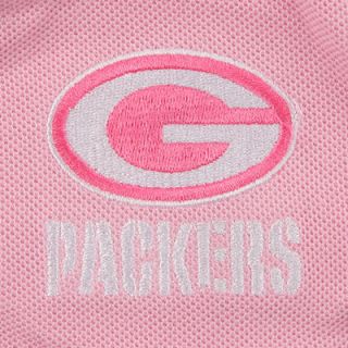 Green Bay Packers Toddler Pink Rib Dropped Waist Polo Dress 