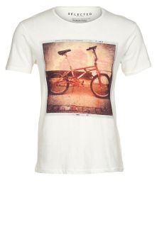 Selected Homme T Shirt print   faded white   Zalando.de