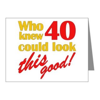 40 Gifts > 40 Note Cards > Funny 40th Birthday Gag Gifts Note Cards 