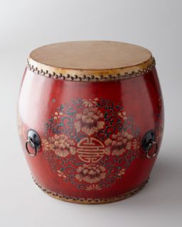 Vintage Drum, Red   The Horchow Collection