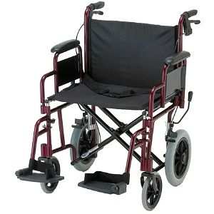 Buy Nova Transport Chair with Hand Brakes and S/A Footrests, 22 inch 