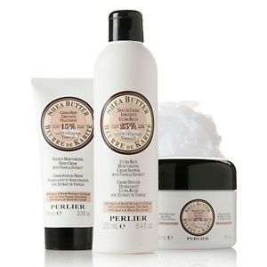 Perlier Shea Butter with Vanilla Extract 4 piece Set at HSN
