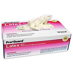 Impact Products Disposable Latex Powdered General Purpose Gloves Large 