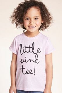 Girls Mini Limited Round Neck Little Pink T Shirt   Marks & Spencer 