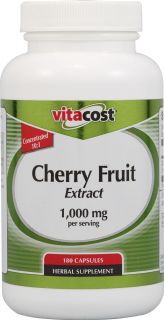 Vitacost Cherry Fruit Extract    1000 mg per serving   180 Capsules 