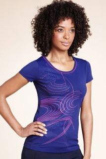 Active Performance Scoop Neck Abstract Print T Shirt   Marks & Spencer 