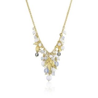 Ben Amun Jewelry White Opulence Opulent White Stone Cluster Necklace 