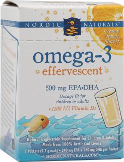 Nordic Naturals Omega 3 Effervescent Creamy Orange    500 mg   7 
