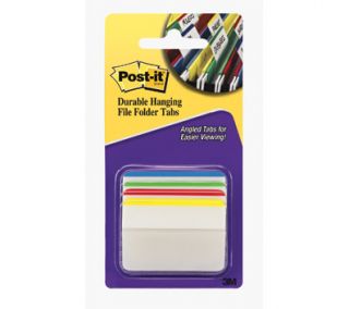 Post it(R) Tabs, 2 Angled Lined, Assorted Primary Colors, 6 Tabs 