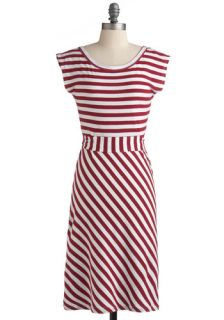 Riviera Romance Dress   Stripes, Casual, Nautical, A line, Cap Sleeves 