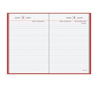 AT A GLANCE 2013 Standard Diary Daily Reminder, Red, 7 1/2 x 5