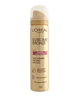 LOreal Sublime Bronze Airbrush Effect Self tanning Dry Mist for Face 