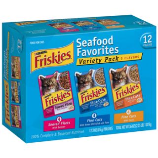 Home Cat Food Friskies Pouch Seafood Cat Food Variety Pack