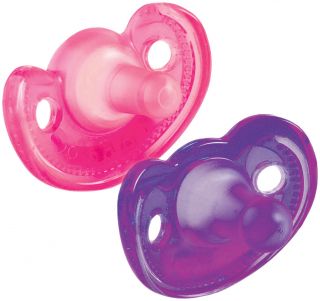 First Years Gumdrop Newborn Pacifier   Pink/Purple   2 Pk   