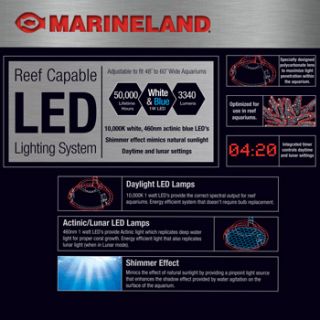 Marineland Reef Capable LED Aquarium Lighting System   Fish Tank 