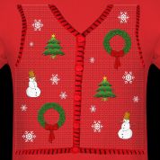 Funny Ugly Christmas Sweater Vest Design T Shirt