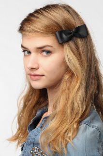 Urban Renewal Leather Bow Barrette   Urban Outfitters