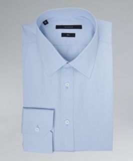Gucci light blue cotton slim fit dress shirt  