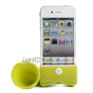 USD $ 4.69   Cute iPhone 4 Horn Stand Speaker(Green),  On 