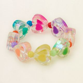 girl   accessories   rainbow heart bracelet  Childrens Clothing 