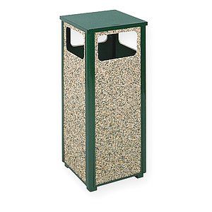 RUBBERMAID COMMERCIAL PRODUCTS Waste Receptacle,Flat Top,12 G,Green 