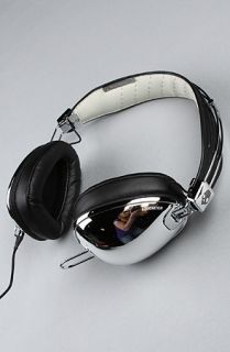 Skullcandy The Aviator Headphones with Mic in Chrome Black  Karmaloop 