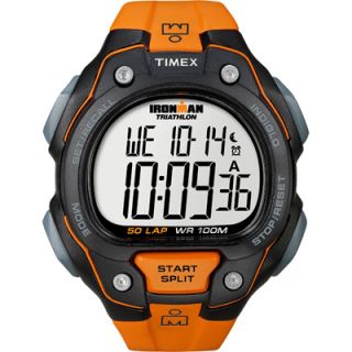 Timex T5K493 Mens Ironman Orange Strap 50 Lap Watch  Meijer