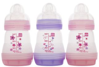 MAM Anti Colic Bottle   5 oz   3 pack   Pink   