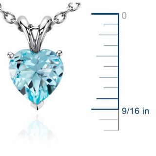 Sky Blue Topaz Heart Pendant in Sterling Silver (8mm)  Blue Nile
