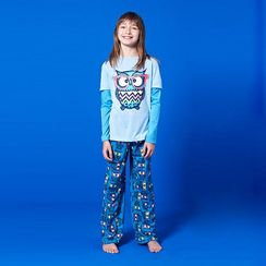 Nevada /MD Girls Blue Owl Pyjama Set