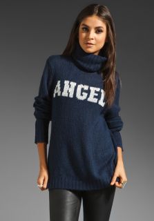WILDFOX COUTURE White Label Angel Turtleneck Seattle Sweater in 