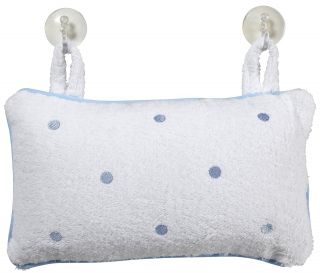 Spa Sister Luxury Bath Pillow, Blue Dots   