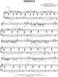 Image of Hedley   Perfect Sheet Music   Download & Print
