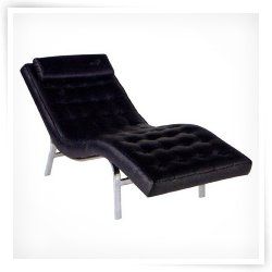 Euro Style Valencia Leather Chaise Lounge