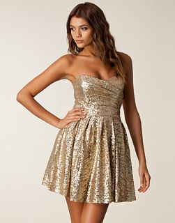 Turlington Sequin Dress   TFNC   Gold   Party dresses   Clothing 