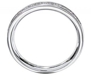 Channel Set Princess Cut Diamond Ring in Platinum (1/2 ct. tw.)  Blue 