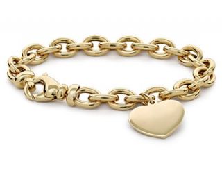 Heart Tag Bracelet in 14k Yellow Gold  Blue Nile