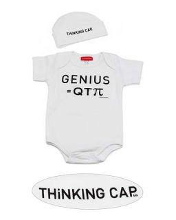GENIUS INFANT OUTFIT  Funny, Cute, Smart Math Pun Joke Cutie Pie 