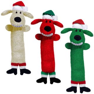 Loofa Santa Dog Toy  Christmas Dog Toy   1800PetMeds