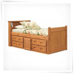 Woody Creek Twin Bookcase Captains Bed Collection