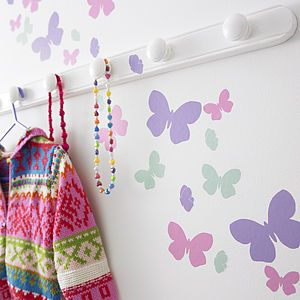 Butterfly Flutter Wall Stickers Set   childrens room