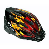 Giro Flume Bike Helmet   Red/Black Dragon Flames(50 57cm) Cat code 