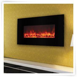 Yosemite Home Decor   DF EFP1000   Carbon Flame 44 Wall Mount Electric 