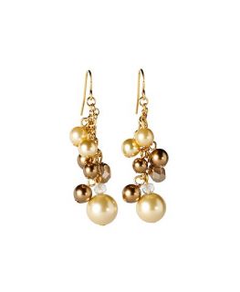 Glass Pearl Cluster Earrings   Brooks Brothers