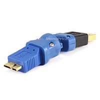 Product Image for USB 3.0 Micro B Male to USB 2.0 A Male Adapter (Gold 